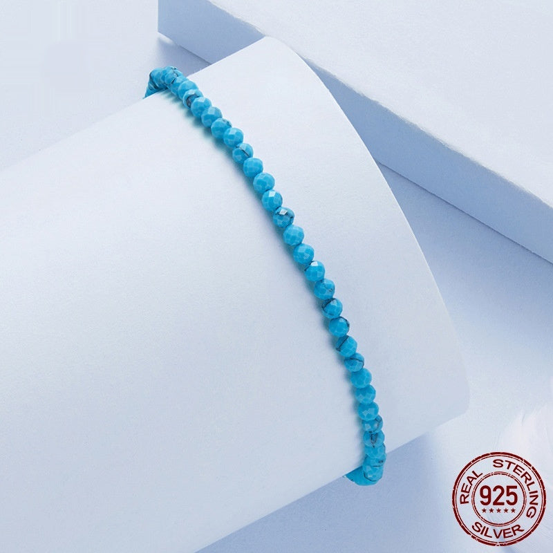 Fashion Turquoise Bracelet Sterling Silver White Gold Plated