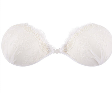 Lace invisible bra gathered breathable invisible bra silicone chest underwear wholesale