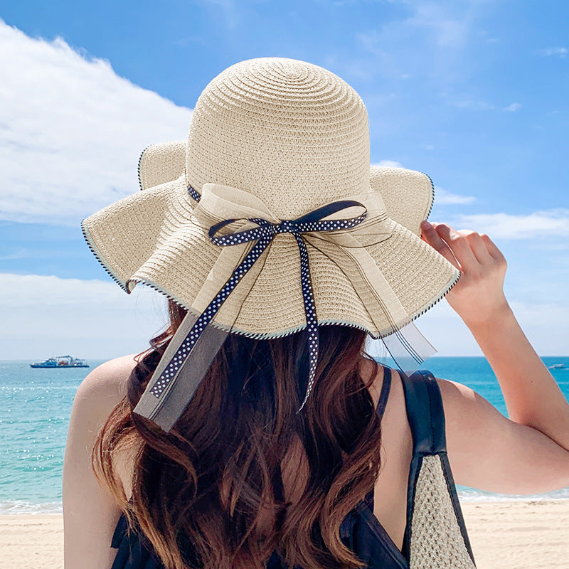Women's Straw Hat All Match Large Brim Sunscreen