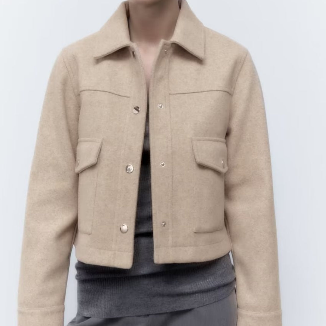 Women's Street Casual Soft Woolen Shirt Woolen Coat Top