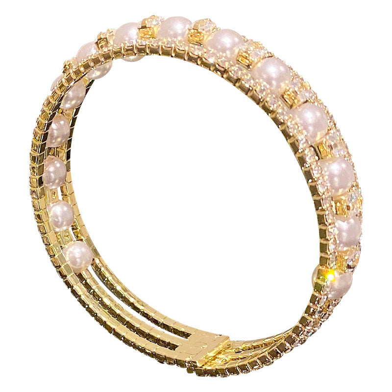 Pearl Opening Bracelet Ins Special-interest Design