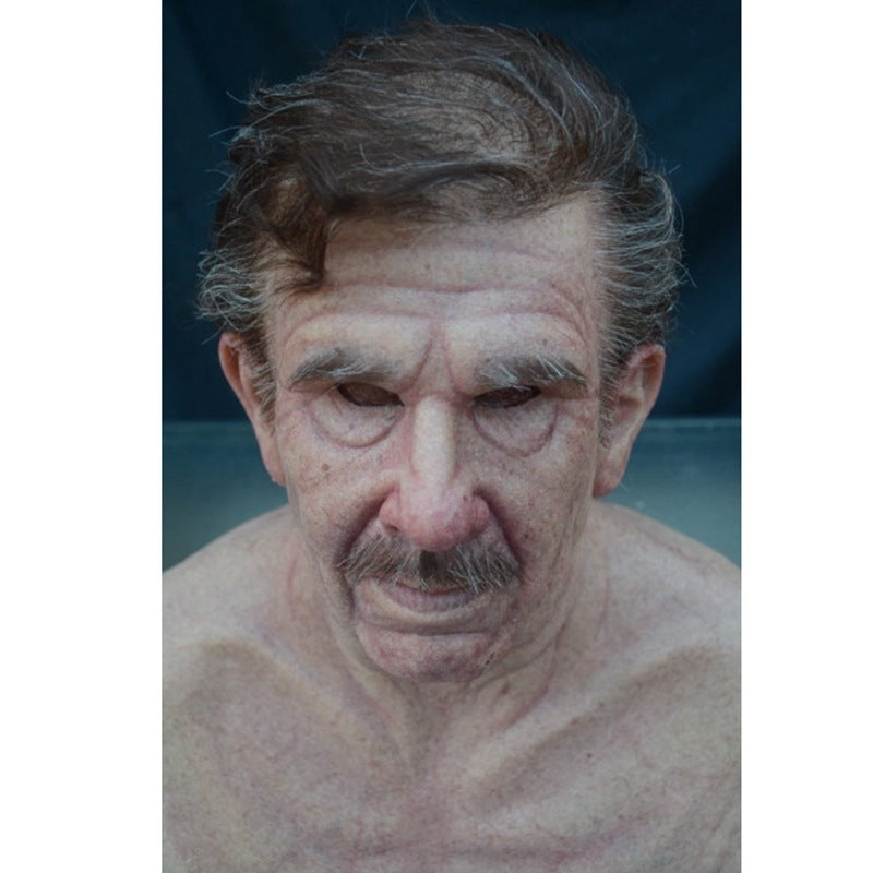 Old man mask white hair white beard headgear halloween Alpscommerce