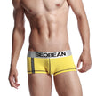 Dark Blue Cotton Men's Underwear Reflective Stripe
