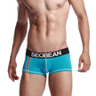 Dark Blue Cotton Men's Underwear Reflective Stripe