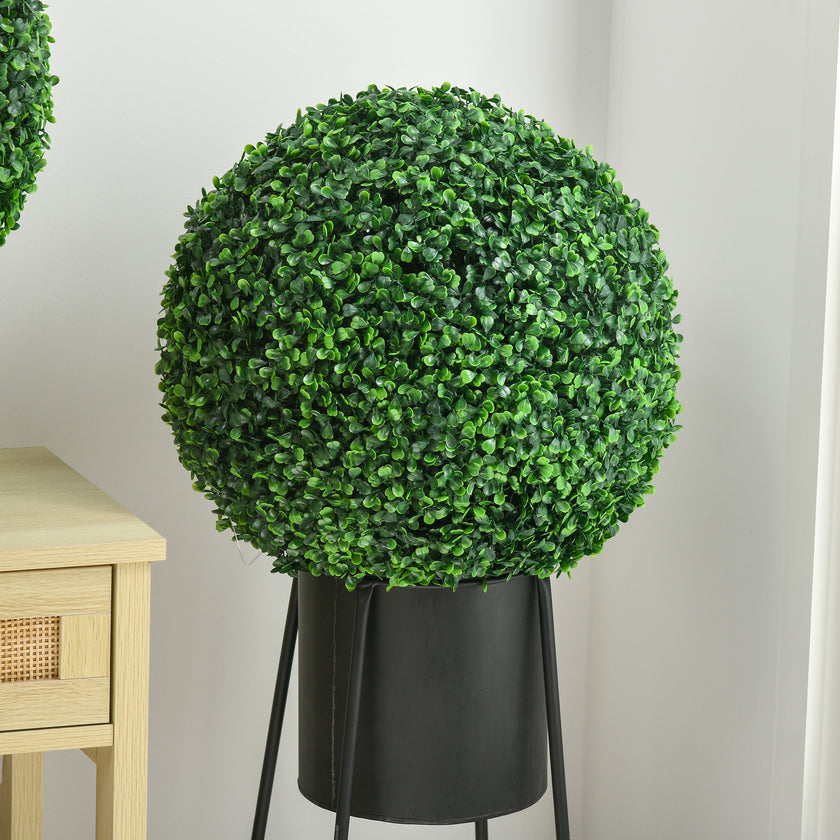 2 Pack Artificial Tree Boxwood Topiary Balls, 15.7 Inch