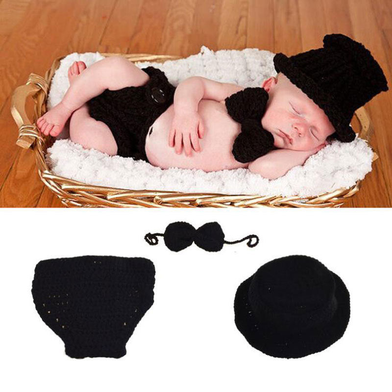 Wool knitted baby photo dress