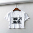 Letter Print Slim Short Sleeve T-Shirt Women's Top