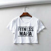 Letter Print Slim Short Sleeve T-Shirt Women's Top