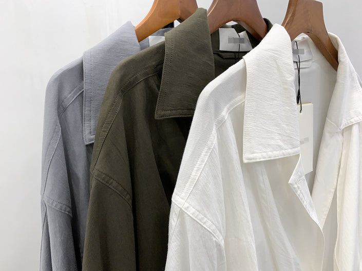 Lapel trench coat