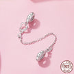 Silver Ziyun Infinite Love Silicone Safety Chain 925 Silver DIY Bracelet String Beads Sub-accessories Charm Mother's Day