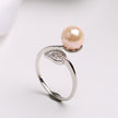 Pearl Ring women''s single opening adjustable ring
