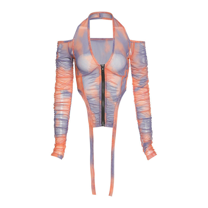 Popular niche print T-shirt women tops