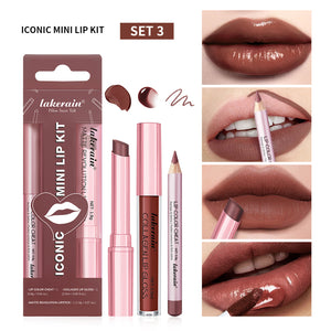 Three Lip Gloss Suit Lasting Waterproof Colorfast