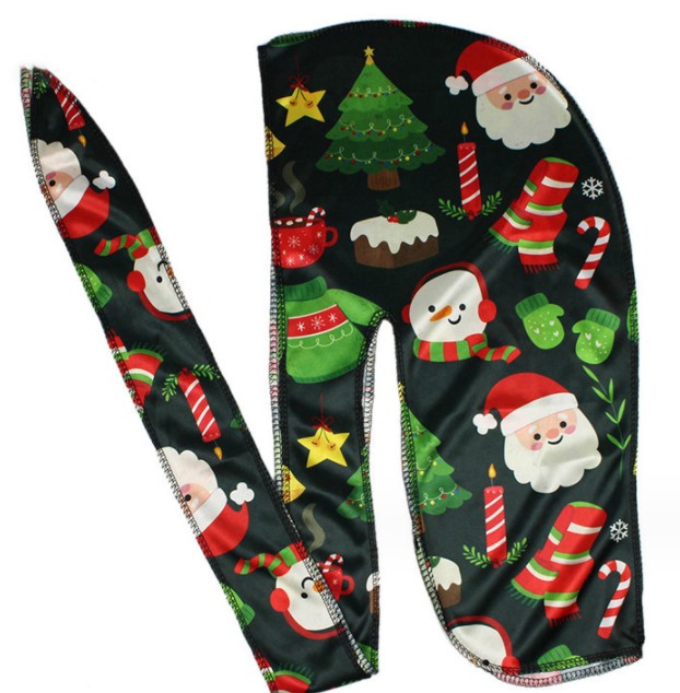 Silk Printed Long Tail Hat