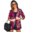 Women's Long-sleeved Lapel Printed Blazer