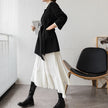High-end nightgown water ripple double-sided cashmere coat women lace wool