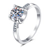S925 Sterling Silver Cow Head Moissanite Ring Women