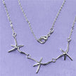 Women's Three Seastars Pendant Necklace