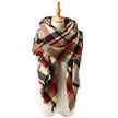 British College Literary Yellow Plaid Scarf Square Scarf