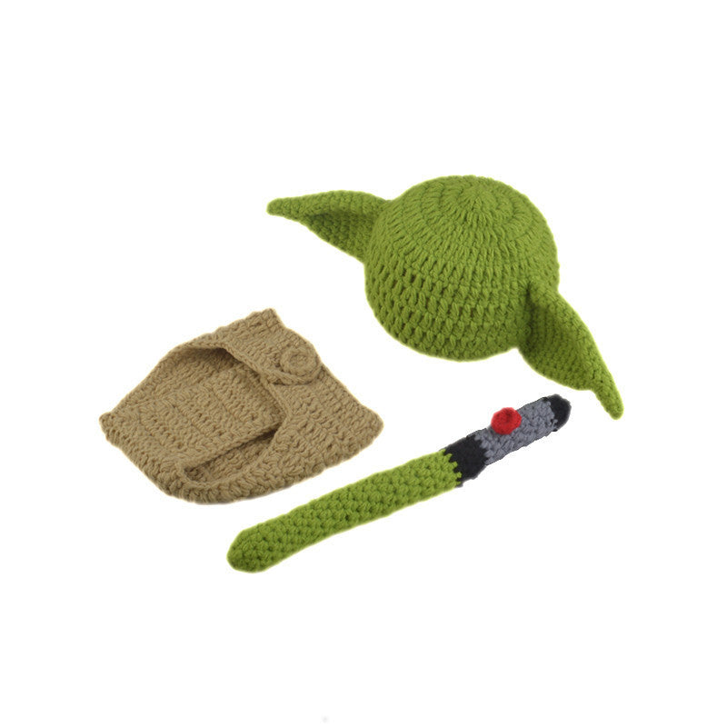 Wool knitted baby photo dress