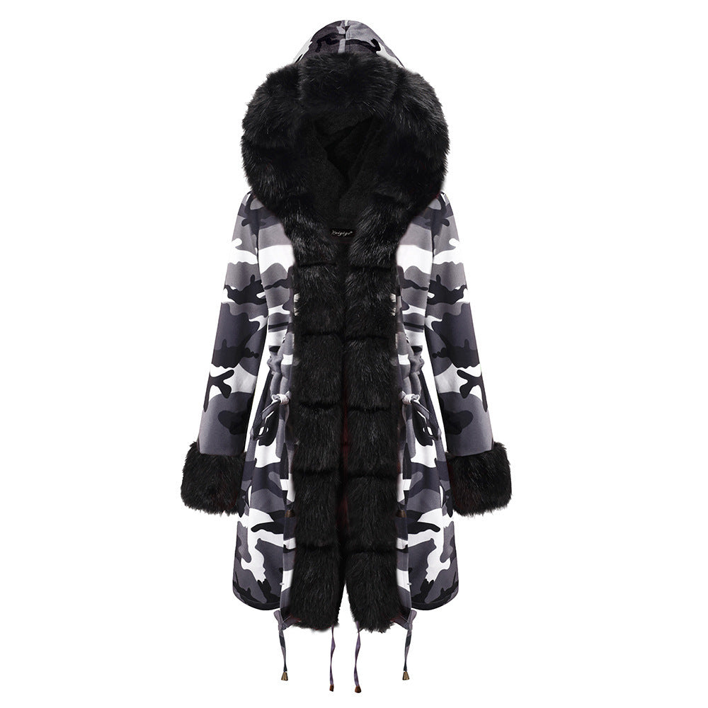 Plus Velvet Warmth And Thick Mid-length Cotton Coat