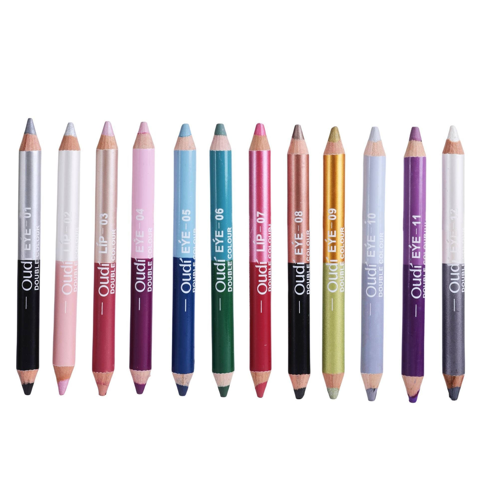 12 PCs Waterproof Not Smudge Double-headed Eyeliner