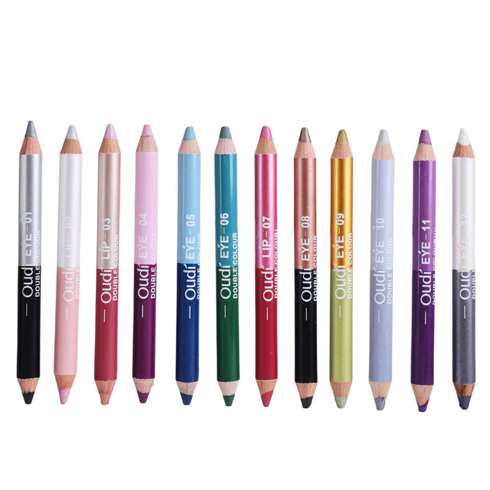 12 PCs Waterproof Not Smudge Double-headed Eyeliner