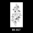 Black and white sketch flower tattoo stickers