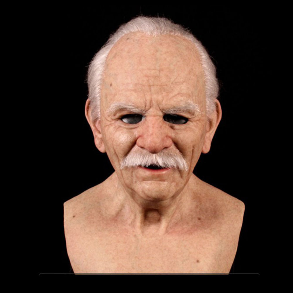 Old man mask white hair white beard headgear halloween Alpscommerce