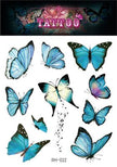 Waterproof Glitter Butterfly Tattoo Stick Gradient Tattoo