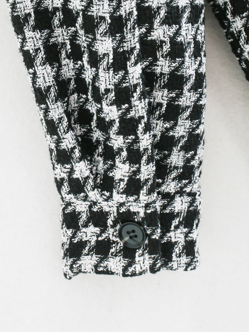 Women's houndstooth coat coat