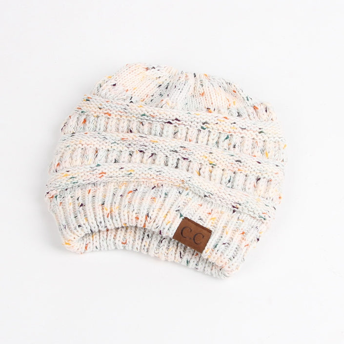 Europe And The United States New Knitted Ponytail Hat Wool Hood Outdoor Warmth