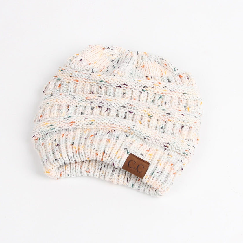 Europe And The United States New Knitted Ponytail Hat Wool Hood Outdoor Warmth