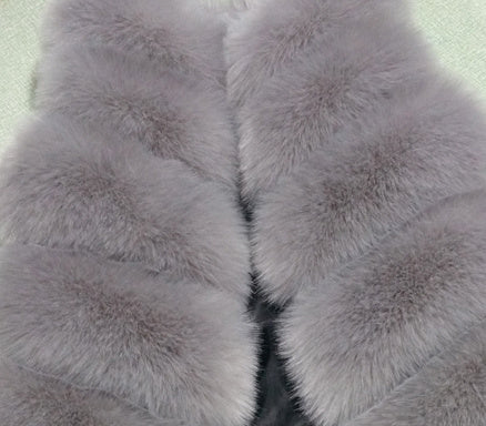Women's Long Style Trendy Fox Fur Coat