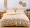 Bedding Bedding Craft Solid Color Cut Flower Square Shape Three-piece Home Textile Set