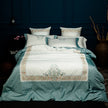 Simple solid color bedding with stitching embroidery