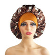 Wide-brimmed Satin Nightcap Printed Round Cap Cross-border New Arrival Printed Home Hat Soft Shower Cap Plus-sized