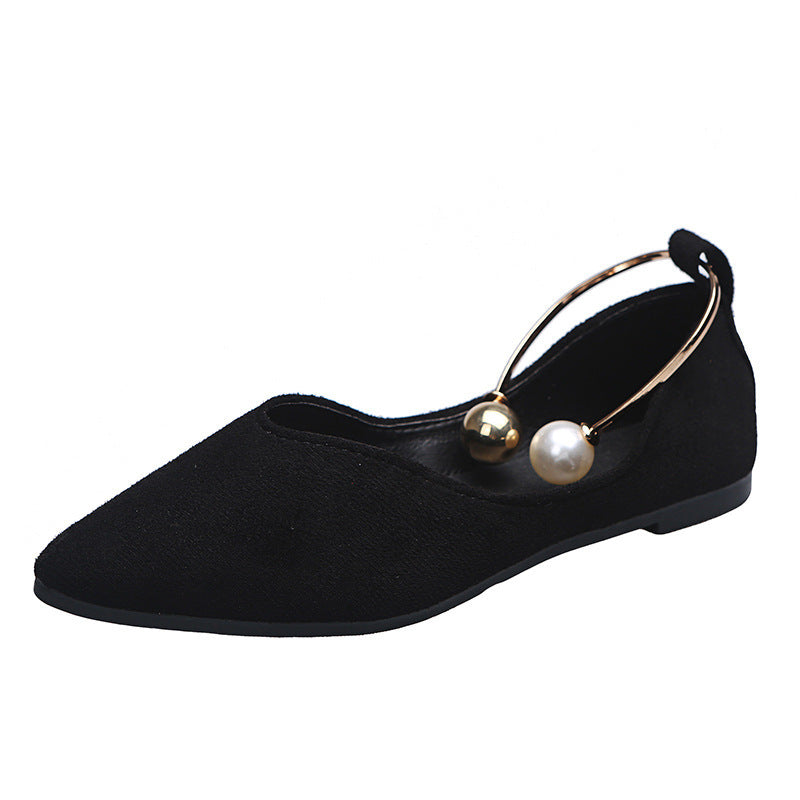 Pointed Flat Heel Shallow Mouth Lazy Shoes Women