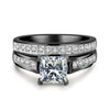 Men And Women Simple Fashion Zircon Ring Set