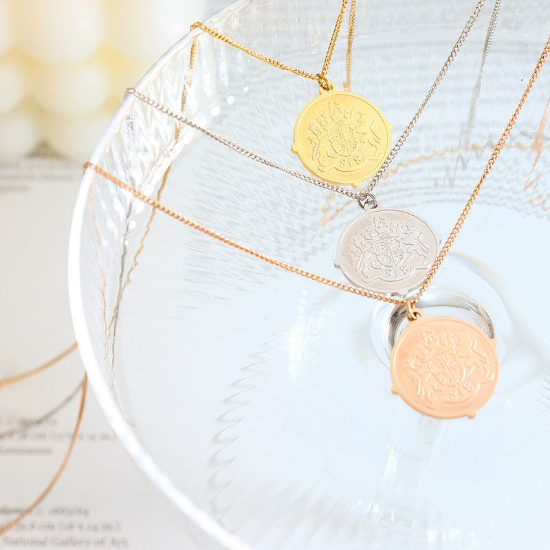 Ethnic Design Sense Niche Titanium Steel Ornament Clavicle Chain Lucky Necklace