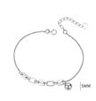 Punk Chain Instagram Niche Sterling Silver 925 Flake Beads Pendant Bracelet