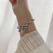 925 Sterling Silver Vintage Bracelet Women's Ins Chic Pony Coin Bracelet
