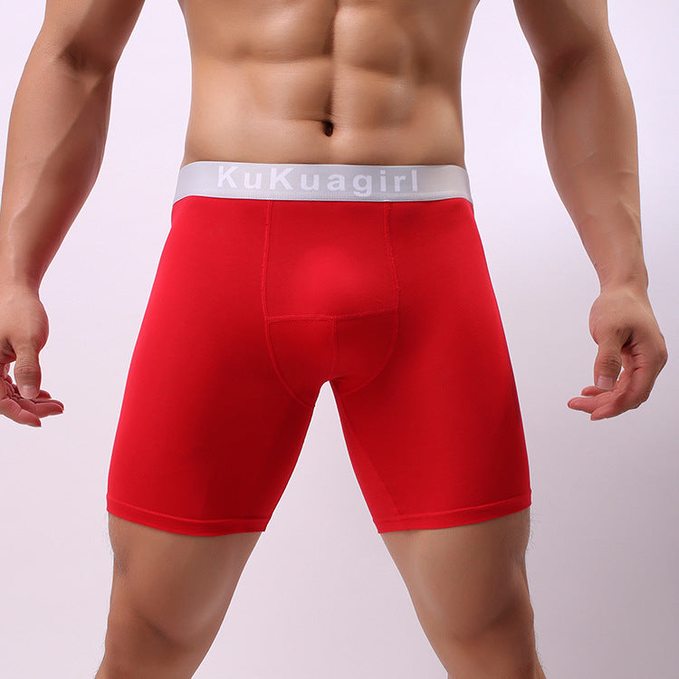 Pure Cotton Sweat-absorbent Quick-drying Wear-resistant Five-point Boys' Underwear Fitness Tight Boxers