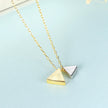 Mid-ancient Classic Style Necklace S925 Silver Pendant Triangle Elegant Graceful Jewelry