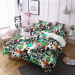 Household Fashion Simple Digital Printing Bedding Three-piece Set