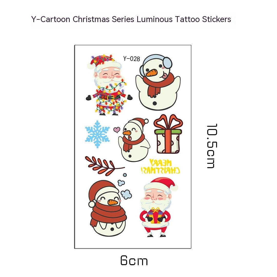 Children's Christmas Luminous Tattoo Face Pasters