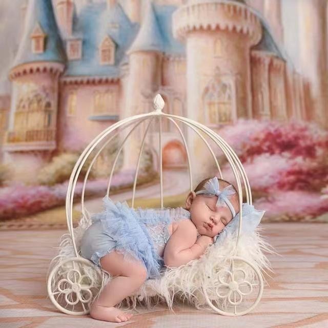 Lace Pleated Jumpsuit Newborn Baby Photography Suit