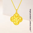 Crushed Ice Gold Four-leaf Clover Necklace