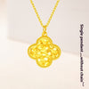 Crushed Ice Gold Four-leaf Clover Necklace