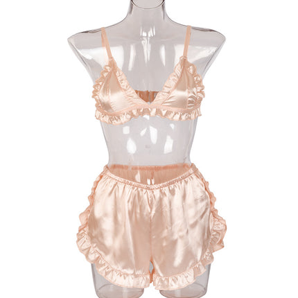Silk Silk Sexy Suspender Underwear Shorts Suit Home Service